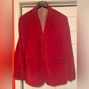 Men’s Saddlebred Corduroy Red Blazer Size 46R